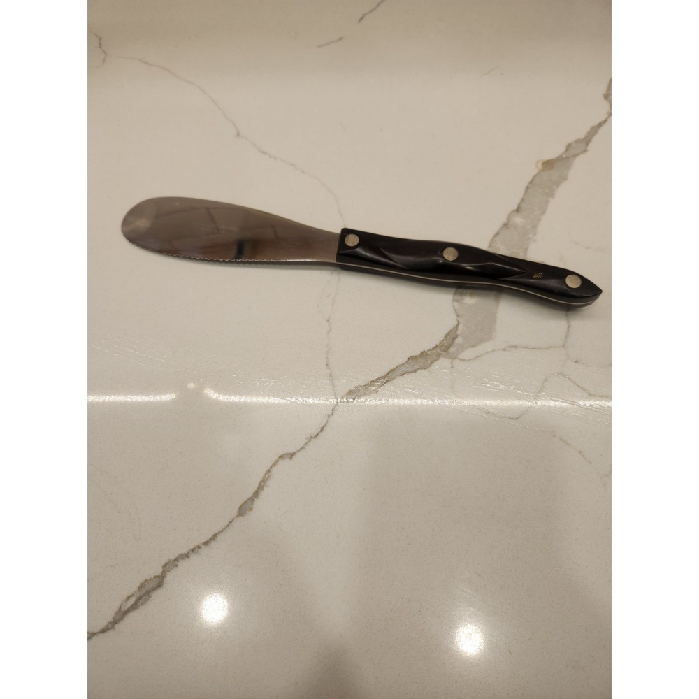 Cutco Serrated Spatula Spreader Knife Classic Brown Swirl Handle 1768